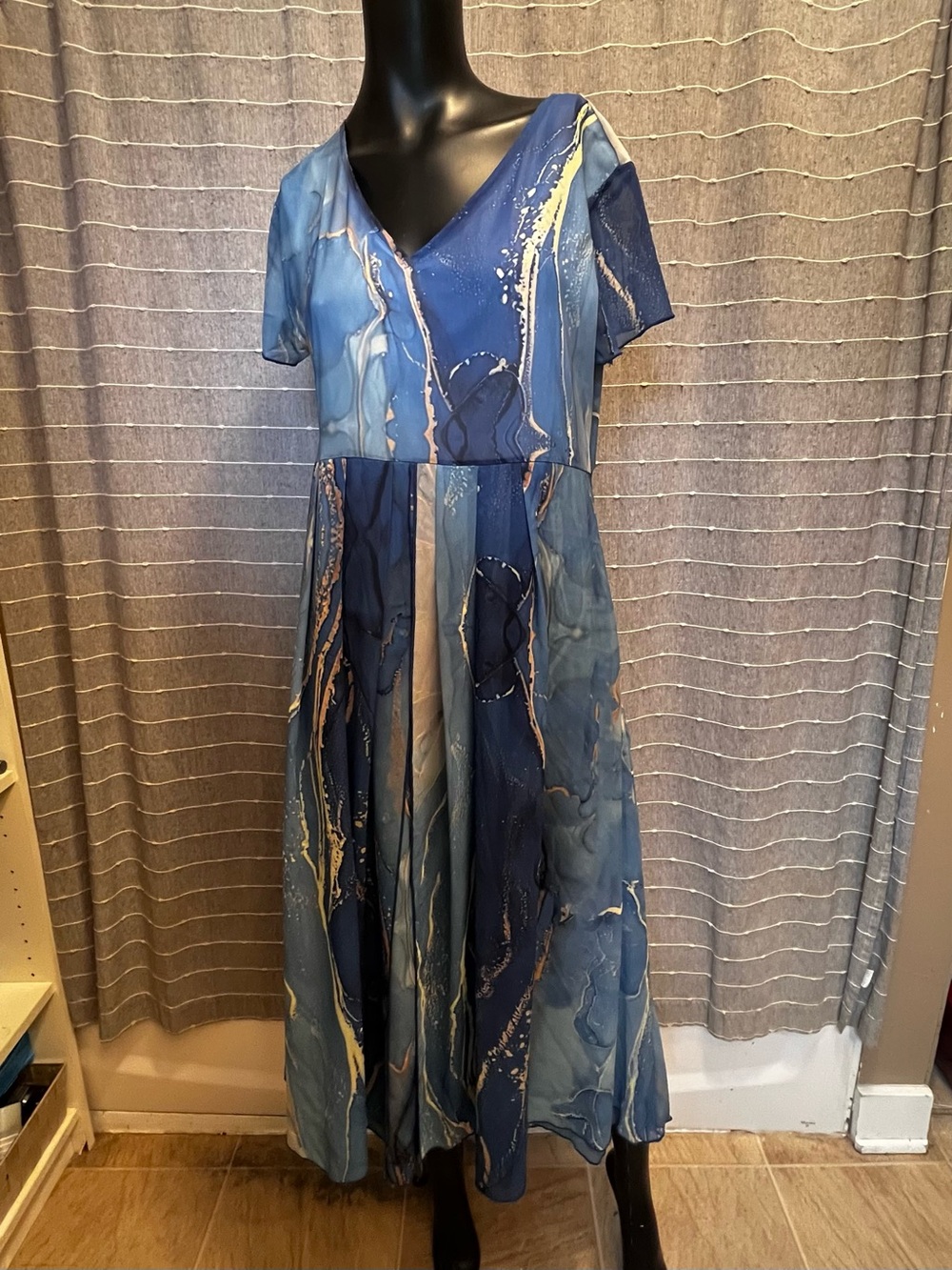 Marbled Water Sun Dress